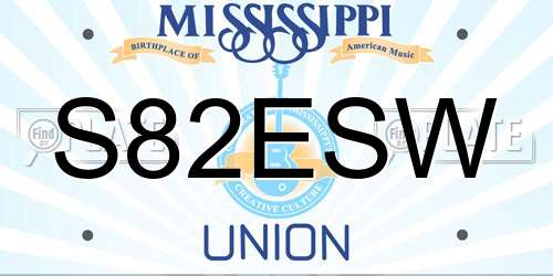 S82ESW Mississippi License Plate