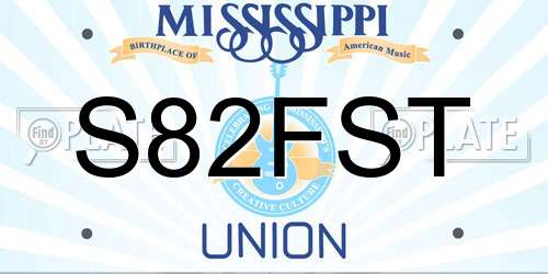 S82FST Mississippi License Plate