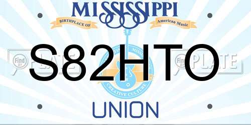 S82HTO Mississippi License Plate