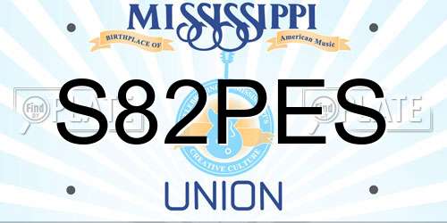 S82PES Mississippi License Plate