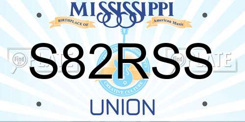 S82RSS Mississippi License Plate