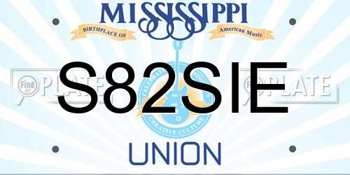 S82SIE Mississippi License Plate