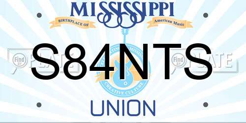 S84NTS Mississippi License Plate