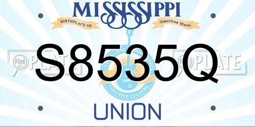 S8535Q Mississippi License Plate