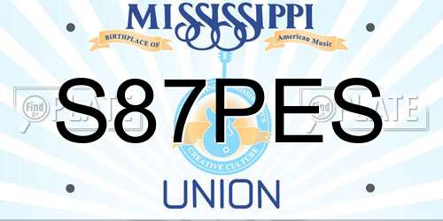 S87PES Mississippi License Plate