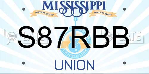S87RBB Mississippi License Plate