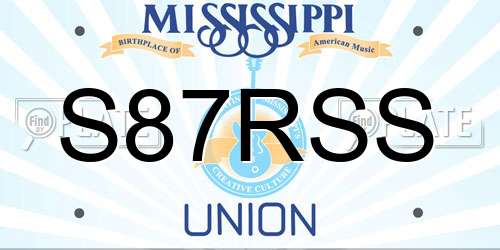 S87RSS Mississippi License Plate