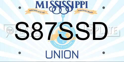 S87SSD Mississippi License Plate