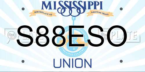 S88ESO Mississippi License Plate