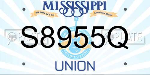 S8955Q Mississippi License Plate