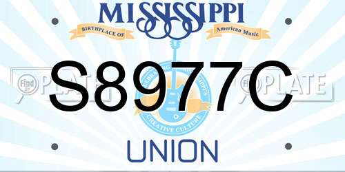 S8977C Mississippi License Plate