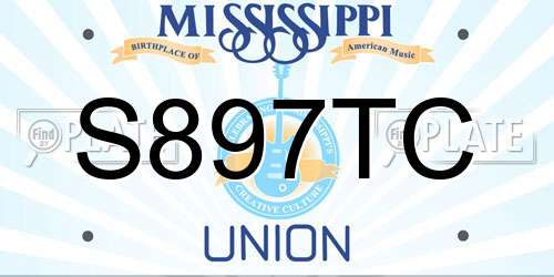 S897TC Mississippi License Plate