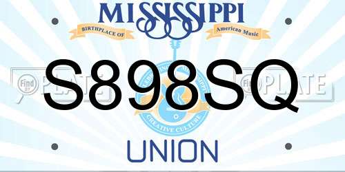 S898SQ Mississippi License Plate