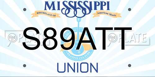 S89ATT Mississippi License Plate