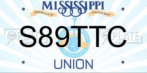 S89TTC Mississippi License Plate