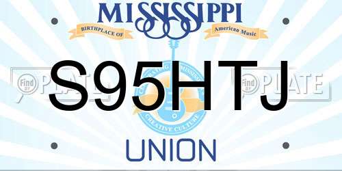 S95HTJ Mississippi License Plate