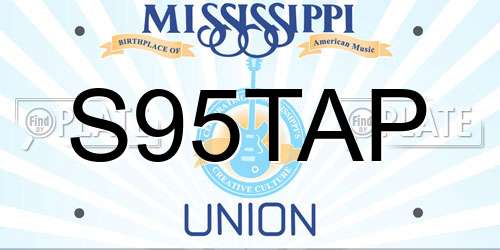 S95TAP Mississippi License Plate