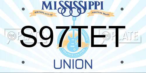 S97TET Mississippi License Plate