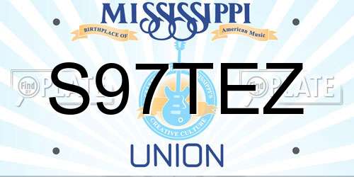 S97TEZ Mississippi License Plate