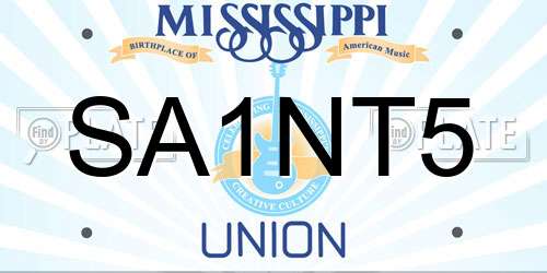 SA1NT5 Mississippi License Plate