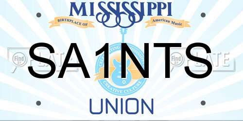 SA1NTS Mississippi License Plate