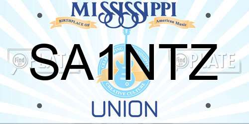 SA1NTZ Mississippi License Plate