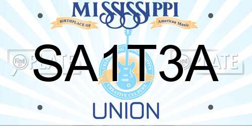 SA1T3A Mississippi License Plate