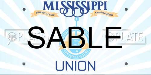 SABLE Mississippi License Plate