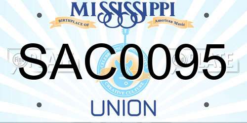 SAC0095 Mississippi License Plate