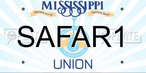 SAFAR1 Mississippi License Plate