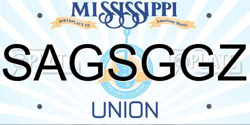 SAGSGGZ Mississippi License Plate