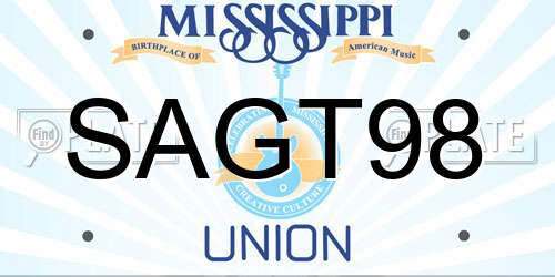 SAGT98 Mississippi License Plate