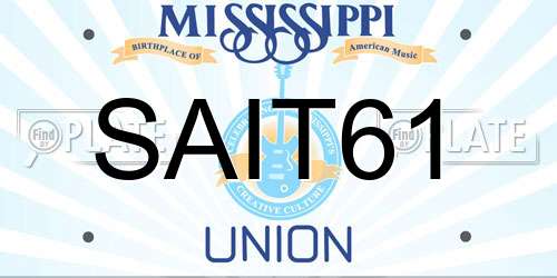 SAIT61 Mississippi License Plate
