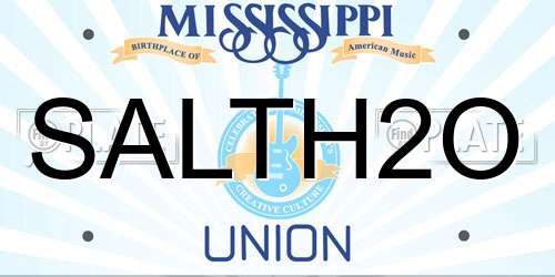 SALTH2O Mississippi License Plate