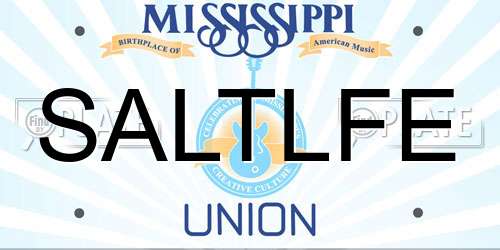 SALTLFE Mississippi License Plate