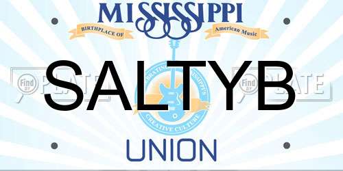 SALTYB Mississippi License Plate
