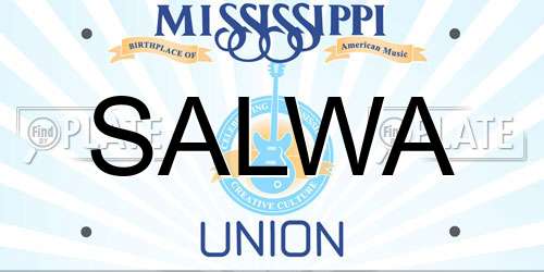 SALWA Mississippi License Plate