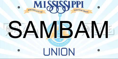 SAMBAM Mississippi License Plate