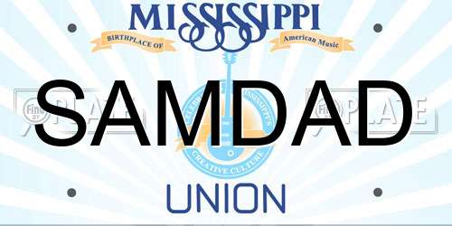 SAMDAD Mississippi License Plate
