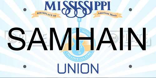 SAMHAIN Mississippi License Plate