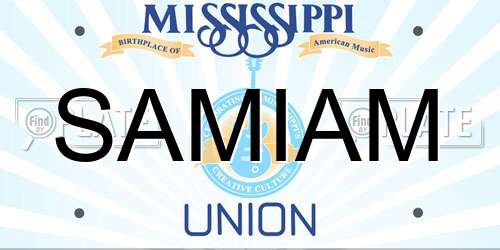 SAMIAM Mississippi License Plate