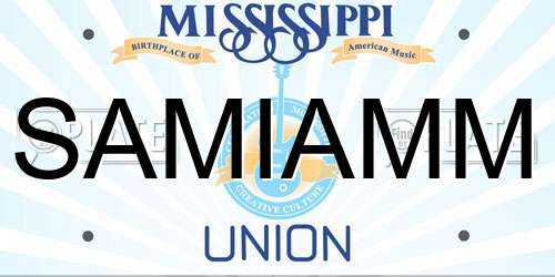 SAMIAMM Mississippi License Plate