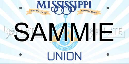 SAMMIE Mississippi License Plate