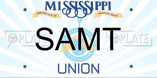 SAMT Mississippi License Plate