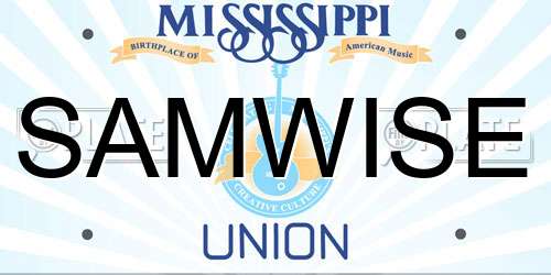 SAMWISE Mississippi License Plate