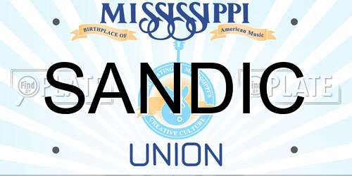SANDIC Mississippi License Plate