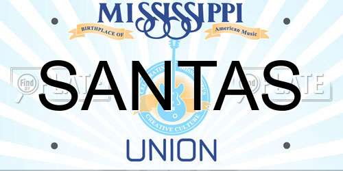 SANTAS Mississippi License Plate