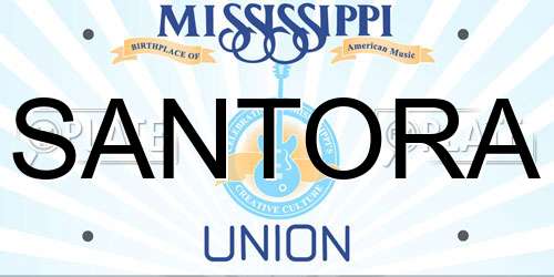 SANTORA Mississippi License Plate