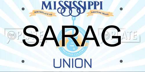 SARAG Mississippi License Plate