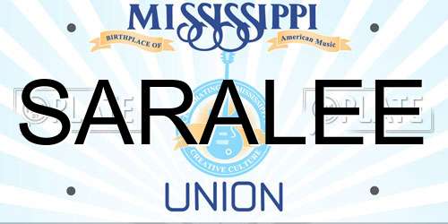 SARALEE Mississippi License Plate